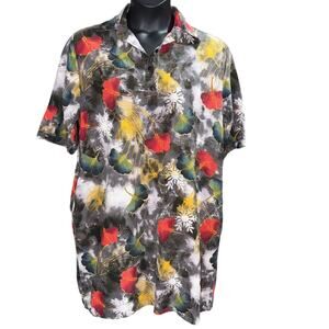 St. Marid Floral Midi Dress Size XL Colorful Shirt Dress Pull Over Est. Size XL